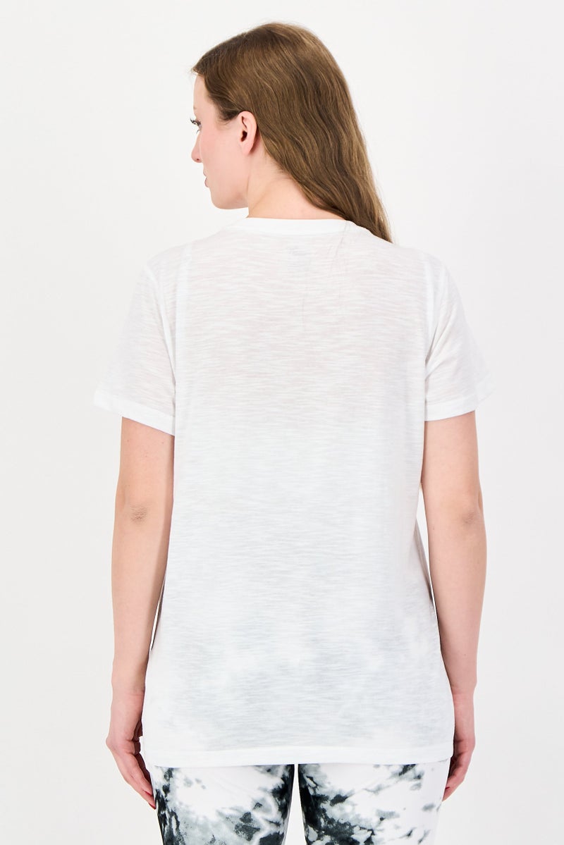 PUMA Women Sportswear Fit Brand Logo Training T-Shirt, White - Image 4